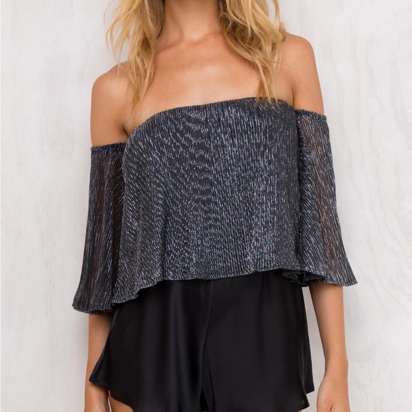 Princess Polly Glitter Eyes Off the Shoulder Top - Picture 2 of 3